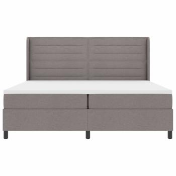 Boxspringbett mit Matratze Taupe 200 x 200 cm Stoff