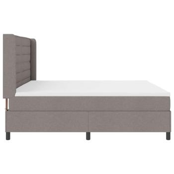 Boxspringbett mit Matratze Taupe 200 x 200 cm Stoff