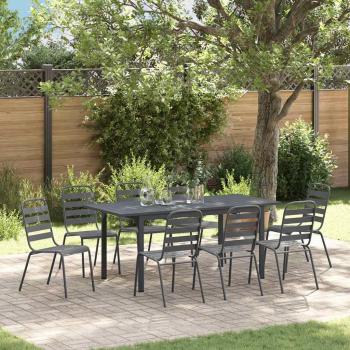 ARDEBO.de - Garten Essgruppe 9 stk. Anthrazit Pulverbeschichteter Stahl