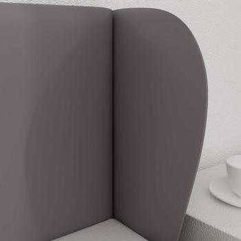 Kopfteil Ohr Dunkelgrau 40 x 23 x 6 cm PVC