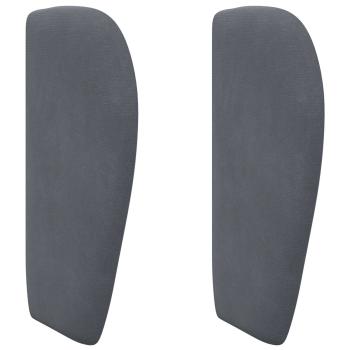 Kopfteil Ohr Dunkelgrau 40 x 23 x 6 cm Samt