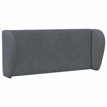 Kopfteil Ohr Dunkelgrau 40 x 23 x 6 cm Samt