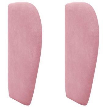 Kopfteil Ohr Rosa 40 x 23 x 6 cm Samt