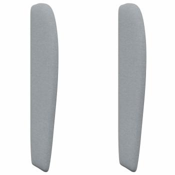 Kopfteil Ohr Hellgrau 80 x 23 x 6 cm Stoff