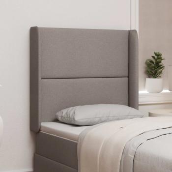 ARDEBO.de - Kopfteil Ohr Taupe 80 x 16 x 4 cm Stoff