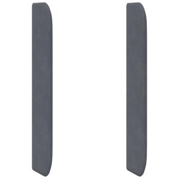 Kopfteil Ohr Grau 80 x 16 x 4 cm Samt