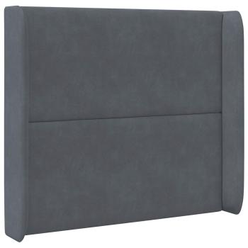Kopfteil Ohr Grau 80 x 16 x 4 cm Samt