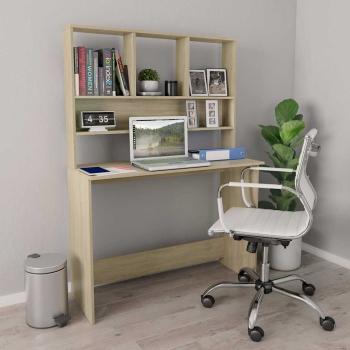 ARDEBO.de - Schreibtisch mit Regalen Sonoma-Eiche 110x45x157 cm