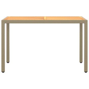 3-tlg. Garten-Essgruppe mit Kissen Poly Rattan Beige