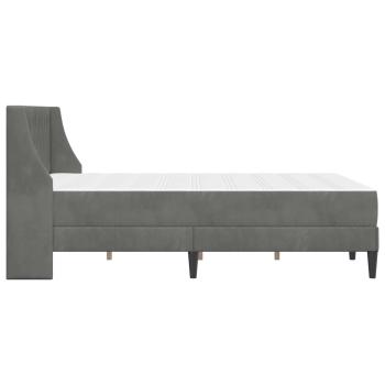Bettgestell mit Matratze Dunkelgrau 140 x 190 cm Samt