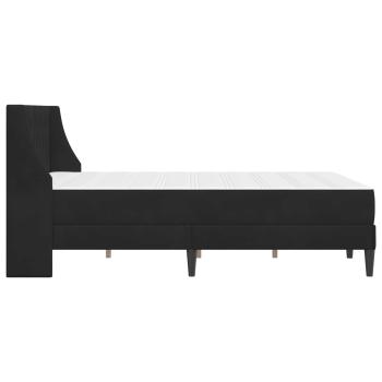 Bettgestell mit Matratze mit Matratze Schwarz 140 x 190 cm Samt