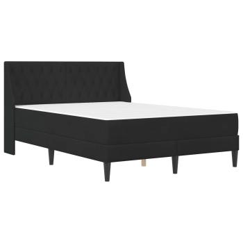 Bettgestell mit Matratze mit Matratze Schwarz 180 x 200 cm Samt