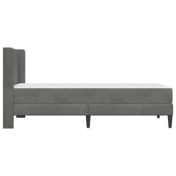 Bettgestell mit Matratze Dunkelgrau 80 x 200 cm Samt