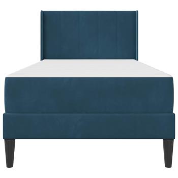 Bettgestell mit Matratze mit Kopfteil Blau 80 x 200 cm Samt