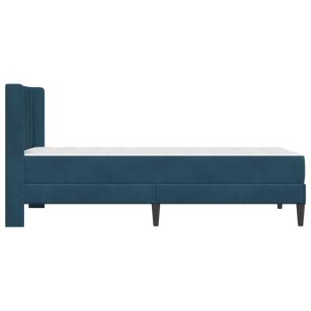 Bettgestell mit Matratze mit Kopfteil Blau 80 x 200 cm Samt