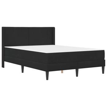 Bettgestell mit Matratze mit Kopfteil Schwarz 120 x 200 cm Samt