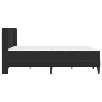 Bettgestell mit Matratze mit Kopfteil Schwarz 140 x 200 cm Samt