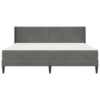 Bettgestell mit Matratze Dunkelgrau 180 x 200 cm Samt