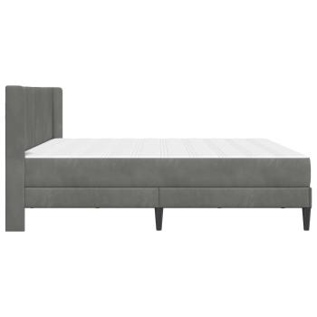 Bettgestell mit Matratze Dunkelgrau 180 x 200 cm Samt