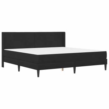 Bettgestell mit Matratze mit Kopfteil Schwarz 200 x 200 cm Samt