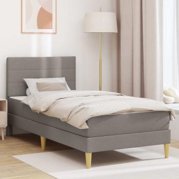ARDEBO.de - Bettrahmen 90 x 200 cm Taupe