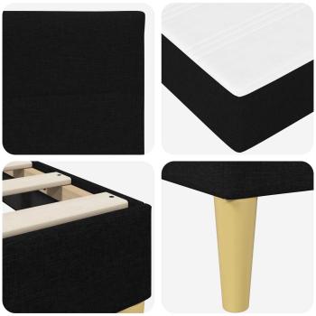 Bettrahmen Schwarz 180 x 200 cm Polyester