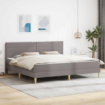ARDEBO.de - Bettrahmen 200 x 200 cm Taupe