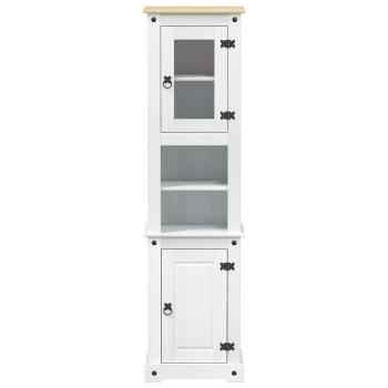 Badezimmerschrank Weiß 50 x 40 x 185 cm Massives Kiefernholz