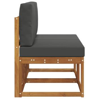 2 Stück Outdoor Mittelsofa Massivholz Akazie