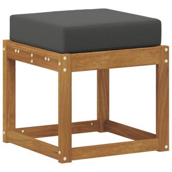 Hocker Bank Massivholz Akazie Natur und Anthrazit
