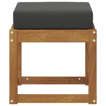 Hocker Bank Massivholz Akazie Natur und Anthrazit