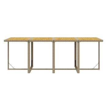 13-tlg. Garten-Essgruppe mit Kissen Poly Rattan Beige