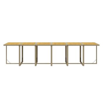 13-tlg. Garten-Essgruppe mit Kissen Poly Rattan Beige