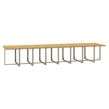 21-tlg. Garten-Essgruppe mit Kissen Poly Rattan Beige