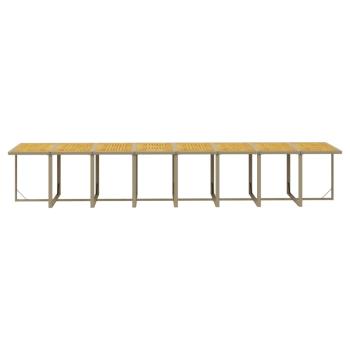 21-tlg. Garten-Essgruppe mit Kissen Poly Rattan Beige