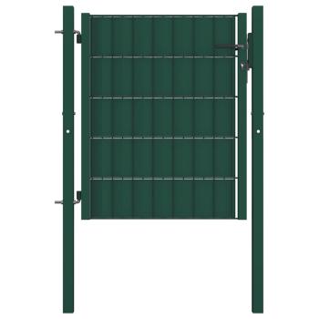 ARDEBO.de - Zauntor aus PVC und Stahl 100 x 100 cm Grün