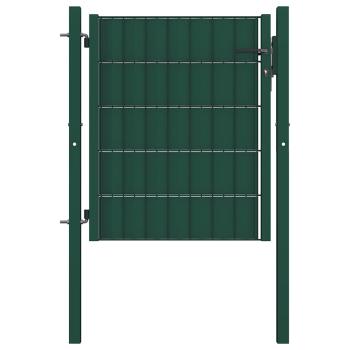 Zauntor aus PVC und Stahl 100 x 100 cm Grün