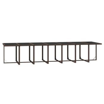 15-tlg. Garten-Essgruppe mit Kissen Poly Rattan Braun