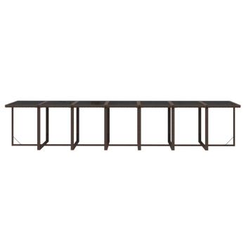 19-tlg. Garten-Essgruppe mit Kissen Poly Rattan Braun
