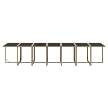 15-tlg. Garten-Essgruppe mit Kissen Poly Rattan Beige