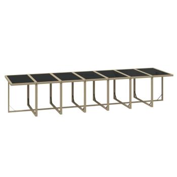19-tlg. Garten-Essgruppe mit Kissen Poly Rattan Beige