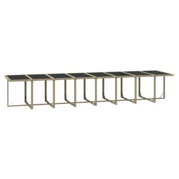 17-tlg. Garten-Essgruppe mit Kissen Beige Poly Rattan