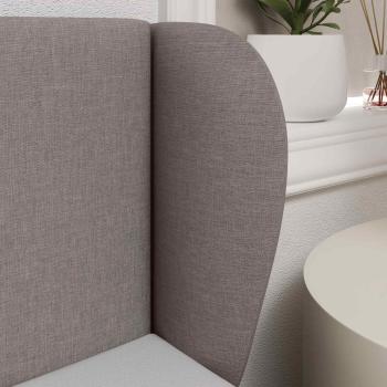 Kopfteil Ohr Taupe 40 x 23 x 6 cm Stoff