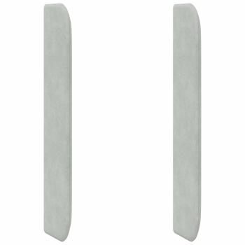 Kopfteil Ohr Hellgrau 80 x 16 x 4 cm Samt
