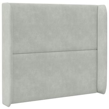 Kopfteil Ohr Hellgrau 80 x 16 x 4 cm Samt