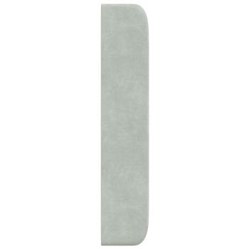 Kopfteil Ohr Hellgrau 80 x 16 x 4 cm Samt