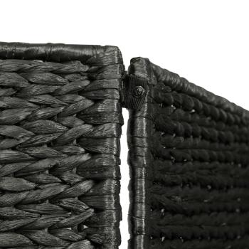4-teiliger Paravent Schwarz 154×160 cm Wasserhyazinthe