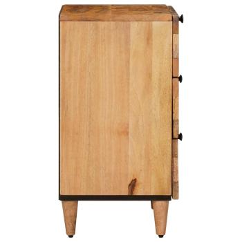 Nachttisch Natur 50 x 33 x 62 cm Massivholz Mango