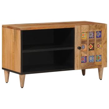 ARDEBO.de - TV-Schränk mit Speicher Natur 80 x 33 x 46 cm Massivholz Mango