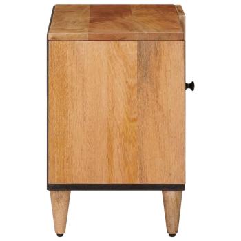 TV-Schränk mit Speicher Natur 80 x 33 x 46 cm Massivholz Mango